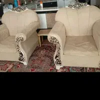 2عدد والون پرده با مبل بدون میز