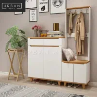 جاکفشی جنس تمام ام دی اف روکش چوب طبیعی. شهرآرا|جاکفشی، کمد، دراور|الیگودرز, |دیوار