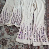 مانتو لی ولباس مجلسی بافت شومیز