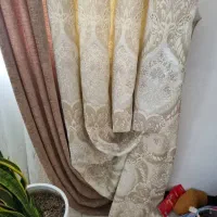 یالان پرده جفت دوطرف طلاکوپ ک نگیناش پرس شده ترک