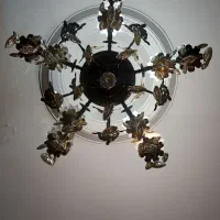 ۲ جفت لوستر برنزی|لوستر و چراغ آویز|تبریز, |دیوار