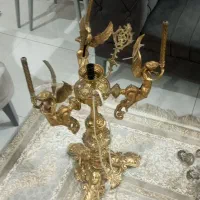 میز خاطره برنجی همراه باشیشه لامپ  زیر قیمت