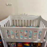 تخت کنار مادر نو مناسب سیسمونی|تخت و صندلی بچه|ری, دولتآباد|دیوار