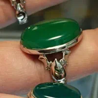 انگشتر عقیق سبز مردانه