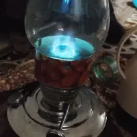 چراغ گرد سوز آبی سوز شده