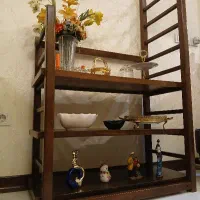 بوفه ۸ طبقه تمام چوب آمریکایی دو تکه جداگانه