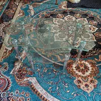 میز عسلی شیشه ای