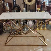 میز آرایش کنسول فلزی طرح استیل لاکچری هرمی|بوفه، ویترین، کنسول|آفتاب, |دیوار