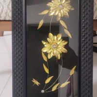 تابلو طرح گل آب طلا