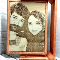 حک عکس روی چوب با آتیش ،ولنتاین،کادو ولنتاین|تابلو، نقاشی، عکس|تهران, تهرانپارس جنوبی|دیوار