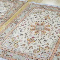 فرش جفت ذرع نیم تبریز زمینه کرم حاشیه سدری|فرش|تهران, آذربایجان|دیوار