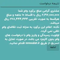 امتیاز وام بانک رسالت