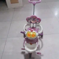 سه چرخ پدالی موزیکال چراغدار با دسته کنترل والدین