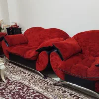 مبلمان/مبل راحتی/ مخمل قرمز نرم/ مناسب ویلا و دکور|مبلمان خانگی و میز عسلی|تهران, هاشم‌آباد|دیوار