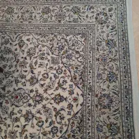 ۲ تخته فرش 6 متری کرم رنگ دستباف کاشان