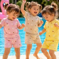 تی‌شرت شلوارک زنبور و گل