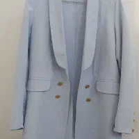 مانتو کرپ آبی آسمانی