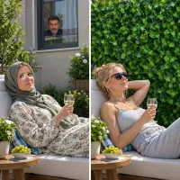 پوشش نرده تراس با فنس برگی