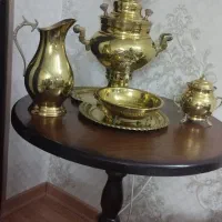 سرویس سماور برنز  و میز