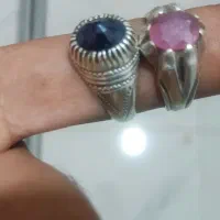 انگشتر یاقوت نقره