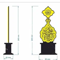 تندیس اهلبیت.محرم.شهادت|مجسمه، تندیس، ماکت|مشهد, حرم مطهر رضوی|دیوار