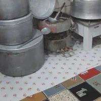 دیگ ، قابلمه بزرگ ، گاز شعله ، ظرف ظروف ، آبکش|ظروف پخت‌وپز|امیدیه, |دیوار