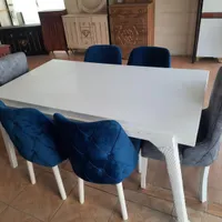 میز نهار خوری ۶نفره سفید