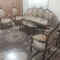فروش مبل سلطنتی ۹ نفره چوب راش درحد نو|مبلمان خانگی و میز عسلی|نسیم‌شهر, |دیوار