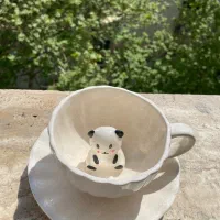 فنجان و نعلبکی طرح پاندا