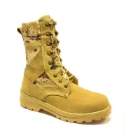 پوتین دیجیتال خاکی و مشکی چرم نو