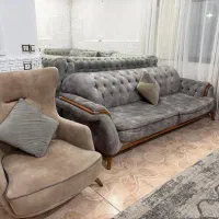 مبل 8 نفره با جلو مبلی و عسلی کاملا سالم