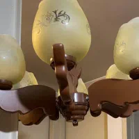 دو عدد لوستر چوبی در حد نو|لوستر و چراغ آویز|تهران, ایران|دیوار