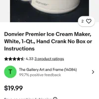 بستنی ساز دستی مارک اصل donvier|سایر لوازم برقی|شاهینشهر, امام حسین|دیوار