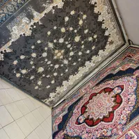 فرش نام آوران خراسان طرح 700 شانه طوسی و فیلی