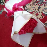 صورتی روبانی|گل مصنوعی|خرمشهر, |دیوار