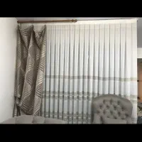 پرده پذیرایی بسیار شیک، درحد نوو جهیزیه کرم وطلایی|پرده، رانر، رومیزی|تهران, دروس|دیوار