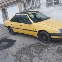 پژو ۹۰ CNG تاکسی عمومی زرد پلاک