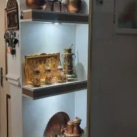 ویترین ام دی اف هالوژن دار هایگلاس نو|بوفه، ویترین، کنسول|هشتگرد, هشتگرد قدیم|دیوار