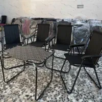 صندلی ۹ فنره به همراه میز برزنتی