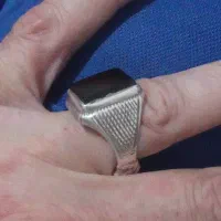 انگشتر عقیق سیاه یمنی اصل رکاب نقره|جواهرات|آستارا, |دیوار