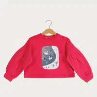 بلوز دورس لایکرا آستین پیلی دار سرخابی برند پیانو