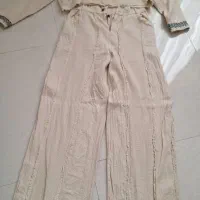 ست سه تکه لباس زنانه مانتوبارونی