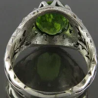 انگشتر زبرجد آفریقایی اصل همراه با 10 برلیان اصل|جواهرات|تهران, وردآورد|دیوار