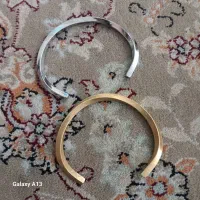 دو عدد دستبند استیل اسپرت نقره ای و طلایی