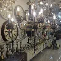 انواع لوستر کریستال و برنز)/