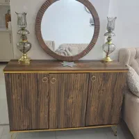 آیینه و میز کنسول ب همراه دو عدد شمعدان