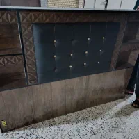 تخت خواب دونفره با تشک در حد نو