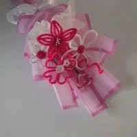 دسته گل سفید صورتی مخملی|گل مصنوعی|مریوان, |دیوار