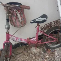 دوچرخه دخترانه سایز۱۶ تاشو سالم