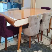 میز ناهار خوری ۶ نفره چوبی در حد نو